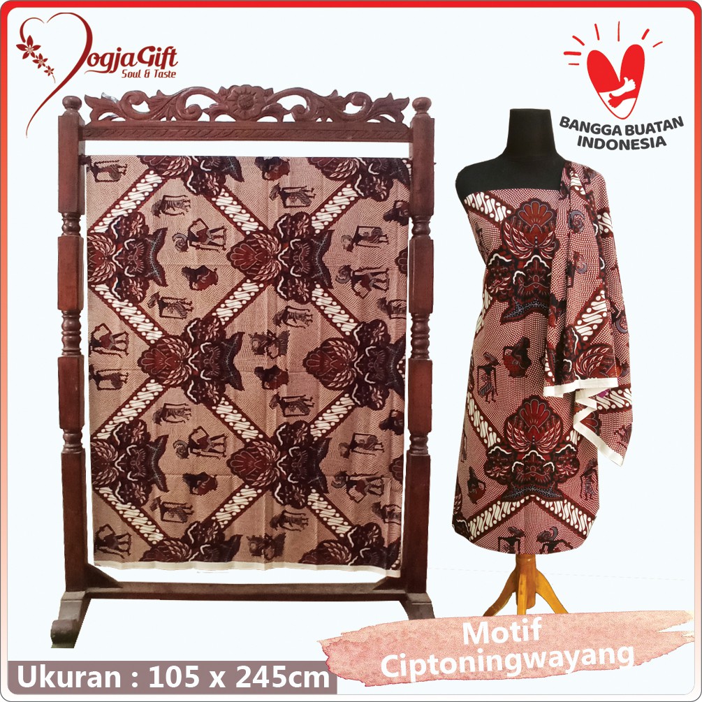 Kain Batik Jogja motif Ciptoning Wayang