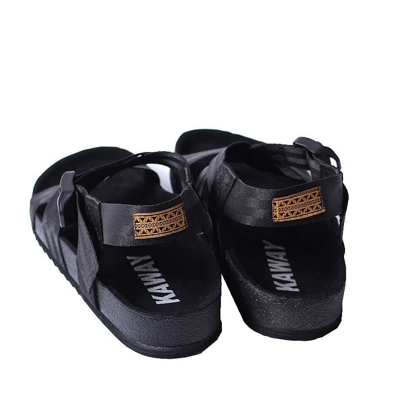 SANDAL PRIA WANITA TAPIS - KAWAY WEB SANDAL BLACK