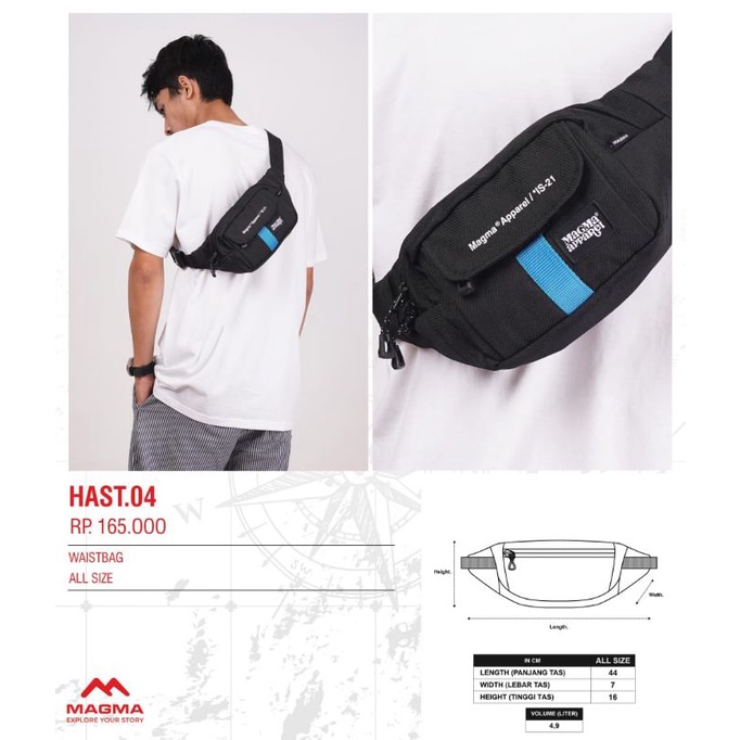 tas selempang waistbag original clothing distro Magma Apparel