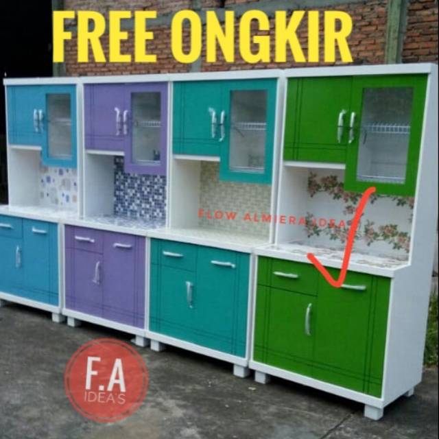 Lemari Dapur Rak Piring Tipblok 2 Pintu Minimalis Murah Bandung Shopee Indonesia