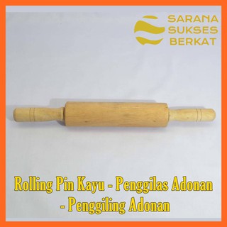 Rolling Pin Penggiling Penggilas Gilingan Adonan Kue Kayu  