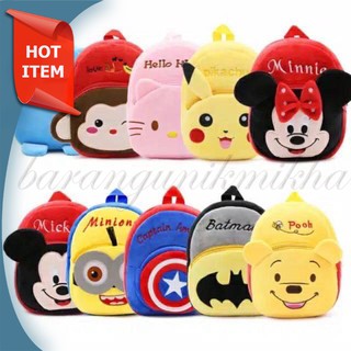 Tas Ransel Anak Karakter Bag Backpack Mini Motif Cartoon Cute Import