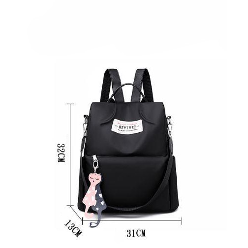 Tas Ransel Wanita Korean Fashion Bahan Oxford 2 in 1 Bisa Diselempang TANPA GANTUNGAN