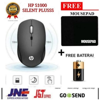 MOUSE WIRELESS HP S1000 SILENT PLUS WIRELESS FREE MOUSEPAD POLOS