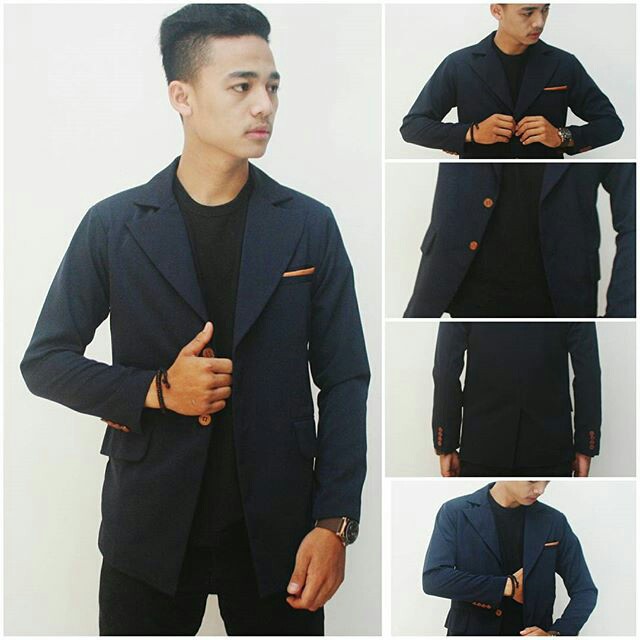 Rable Blue Blazer  - Blazer Navy - Blazer Pria - Blazer Casual