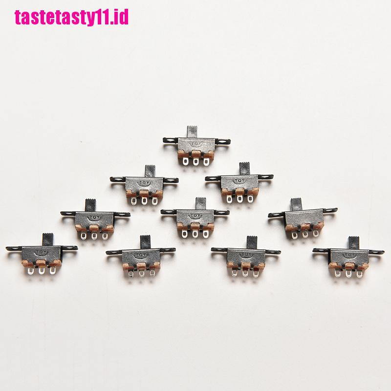 20 Pcs 3 Solder Lug Pin 2 Posisi ON / ON / ON SPDT Panel Slide Vertikal Mini