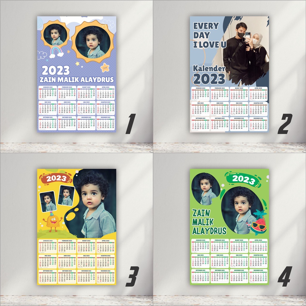 KALENDER 2023 CUSTOM FOTO,TANPA PO BISA COD/BAYAR DITEMPAT