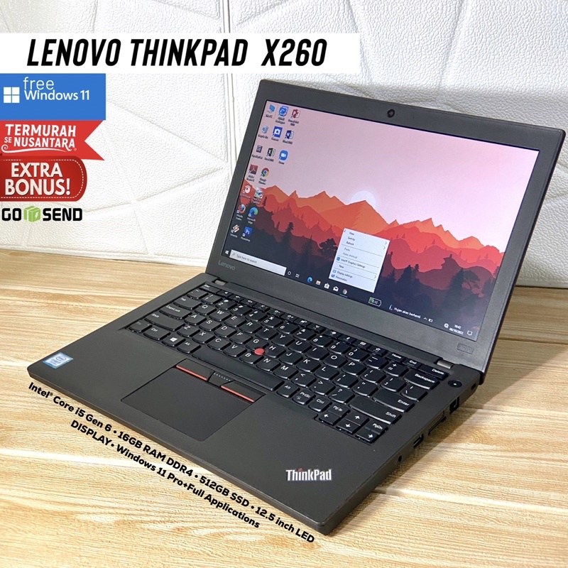 Jual LAPTOP LENOVO THINKPAD X260 CORE I5 GEN 6 TERMURAH ORIGINAL BERARANSI Shopee Indonesia