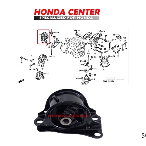 engine mounting gantungan mesin kaki mesin pangkuan mesin transmisi mounting kanan accord vti 1998 1999 2000 2001 2002 odyssey ra6 2001 2002 2003 matik at