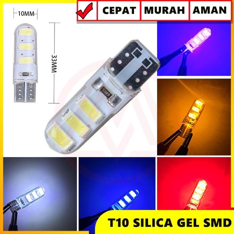 Lampu Sen Lampu Senja Lampu Kabut Jelly Flash 6 Led Putih Biru 12 V