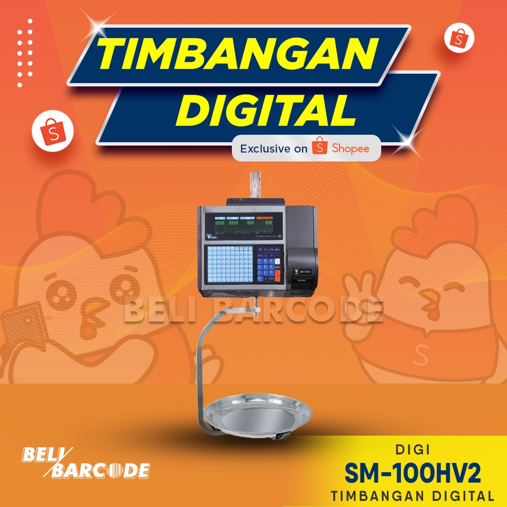 DIGI SM-100H V2 Timbangan Digital - Print Label Harga | Digital Scales