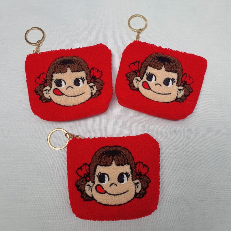 Milky Peko Coin Purse Keychain Bag Dompet Koin