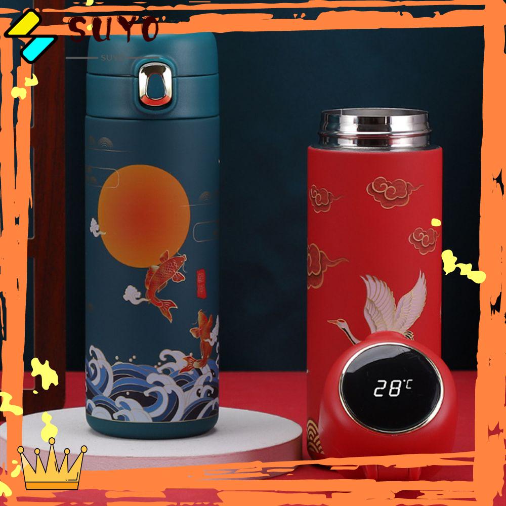 Suyo Botol Minum Thermos Vacuum Premium Display LED Pengukur Suhu Untuk Travel