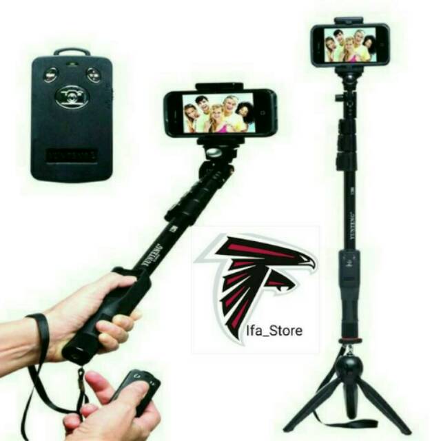 (COD) Tongsis Bluetooth yunteng YT 1288 + Tripod yunteng