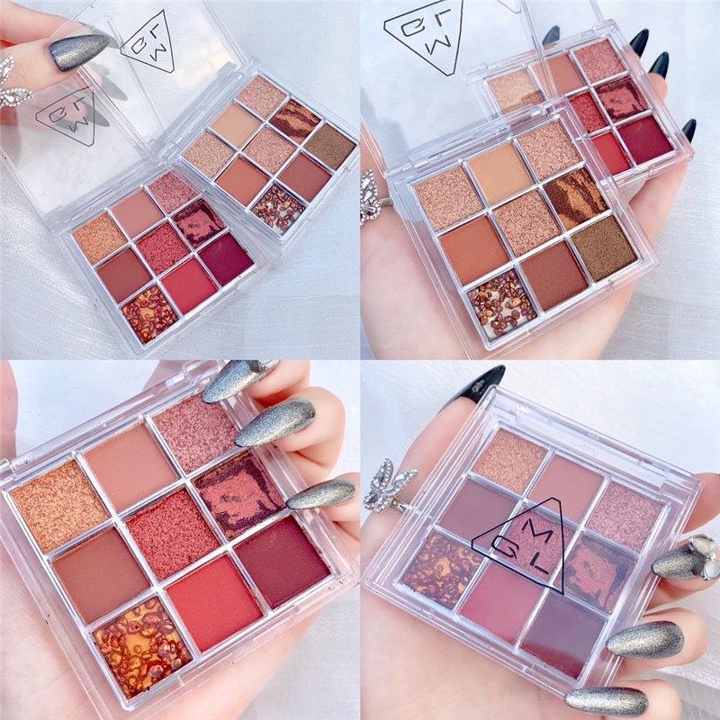 Eyeshadow Amy's Diary Palette 9 Warna Pigmented Eyeshadow Murah Glitter Eyeshadow EASY USE