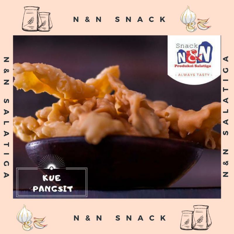 

Kue bawang Pangsit kue kering Premium N&N Snack Salatiga