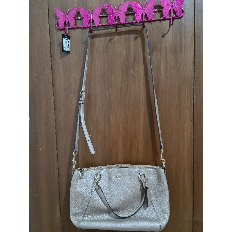 Coach Kelsey Small Gold Metalic Authentic Preloved