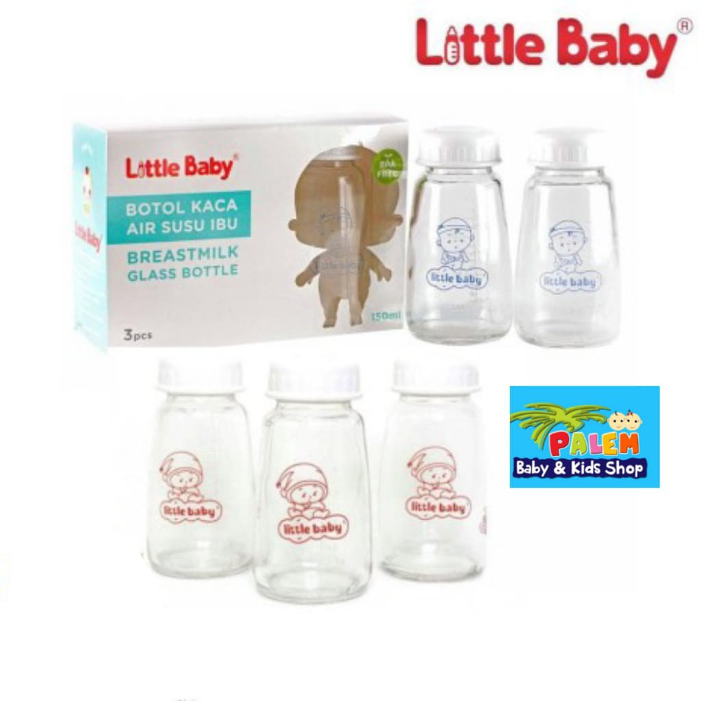 Little baby botol Asi Kaca 150ml 3 Pcs free bubble warp 2K 1212