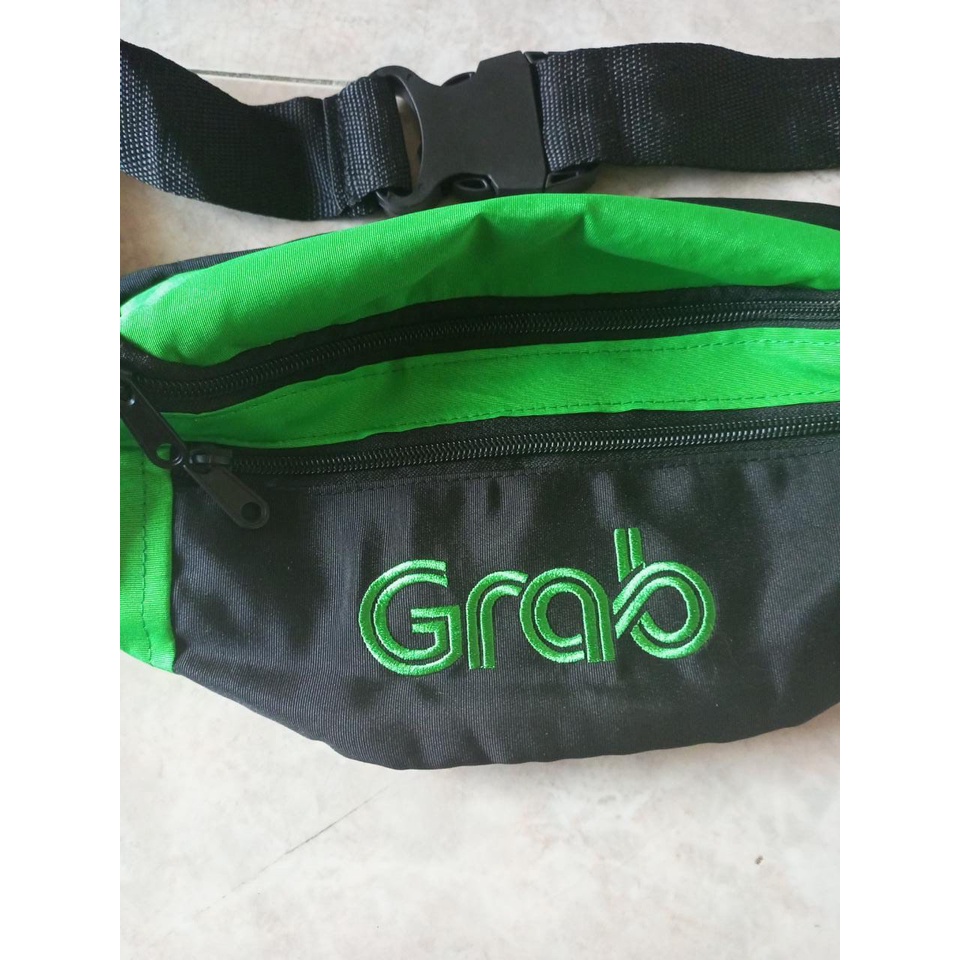tas logo gra* goj** maxim shopee tas slempang pria tas logo bordir tas pinggang pria