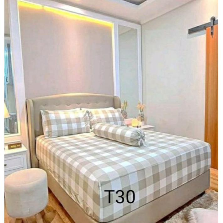 Sprei Aesthetic Kotak Kotak Tinggi 30Cm/Sprei Aesthetic Korea .,. ,