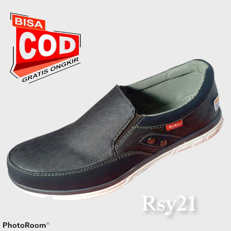 Sepatu Formal Pria Original Casual Slip On Santai Kerja