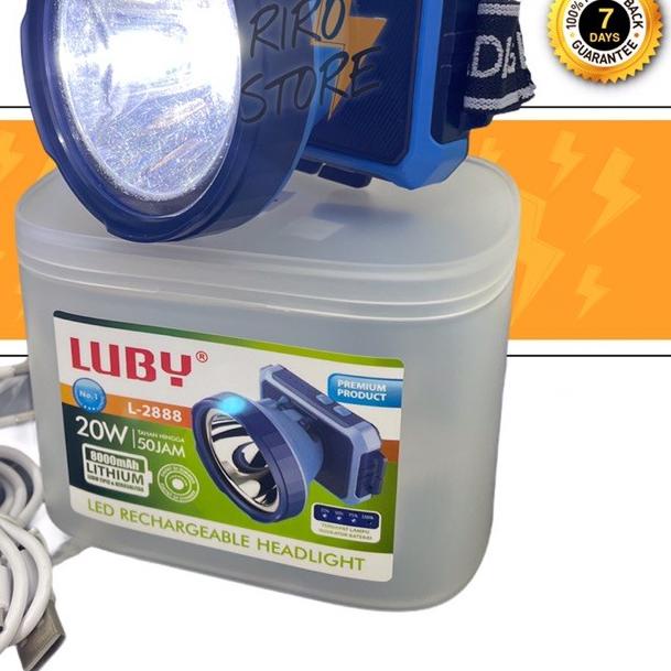 ♣ Senter Kepala LUBY 20 watt / Headlamp LUBY L2888 / 2888L / 2888K ✧