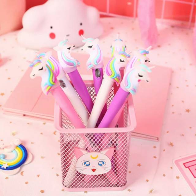 

Pen Gel Bolpen Nyala Lampu LED Unicorn Pen Lucu Hadiah Kado Goodie Bag