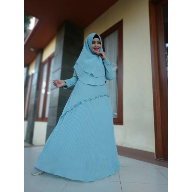 Gamis syari original/gamis syari set khimar