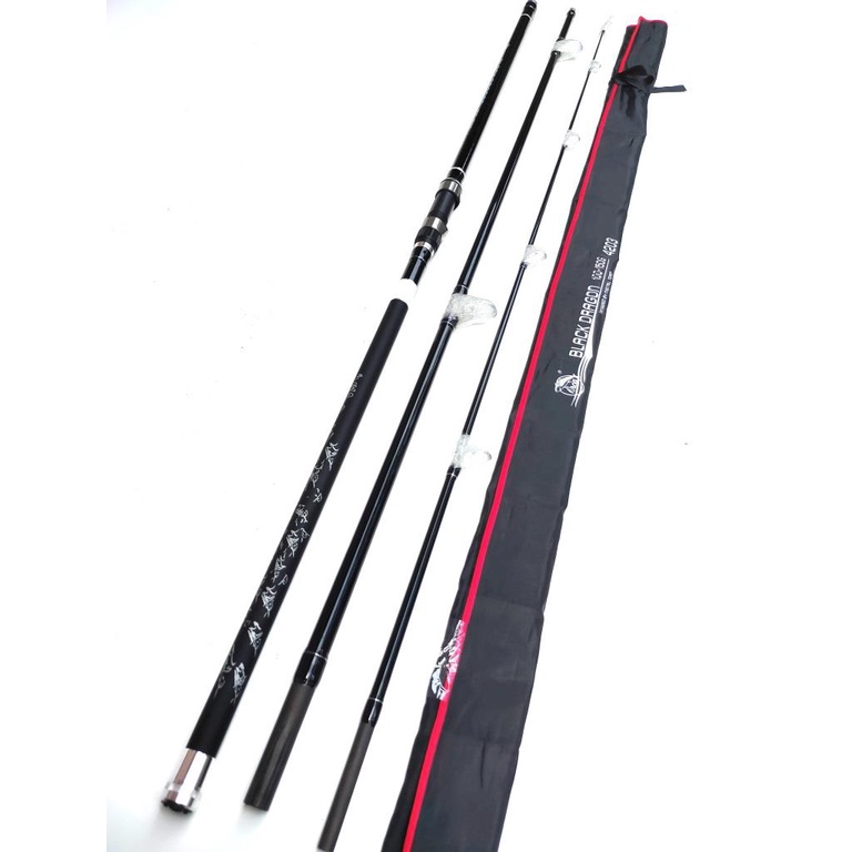 Joran Sambung 3 Orca Black Dragon 390 420 Joran Sambung Tiga Joran Laut Bahan Carbon