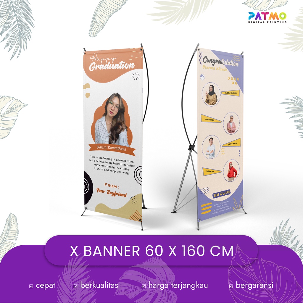 Banner Wisuda / X Banner Wisuda / Custom Banner Wisuda / Paket Stand Banner Wisuda