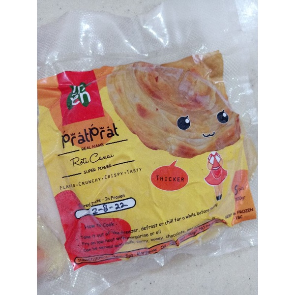 

Roti Canai/Prata THICKER / lebih tebal - isi 8 pc