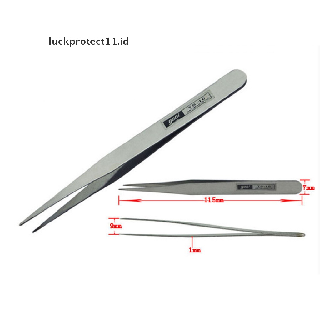 //HG&amp;ID// 1pc Anti Magnetic Stainless Steel Tweezers Forceps Fine Kit Set Jewelers Tools 1pc Pro Anti-Static Stainless Steel Tweezers Set Maintenance Tools New 1pc New Pro Anti-S