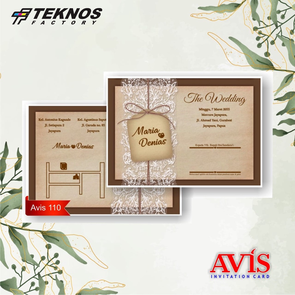 BLANKO UNDANGAN NIKA KOSONGAN - BLANGKO AVIS 110