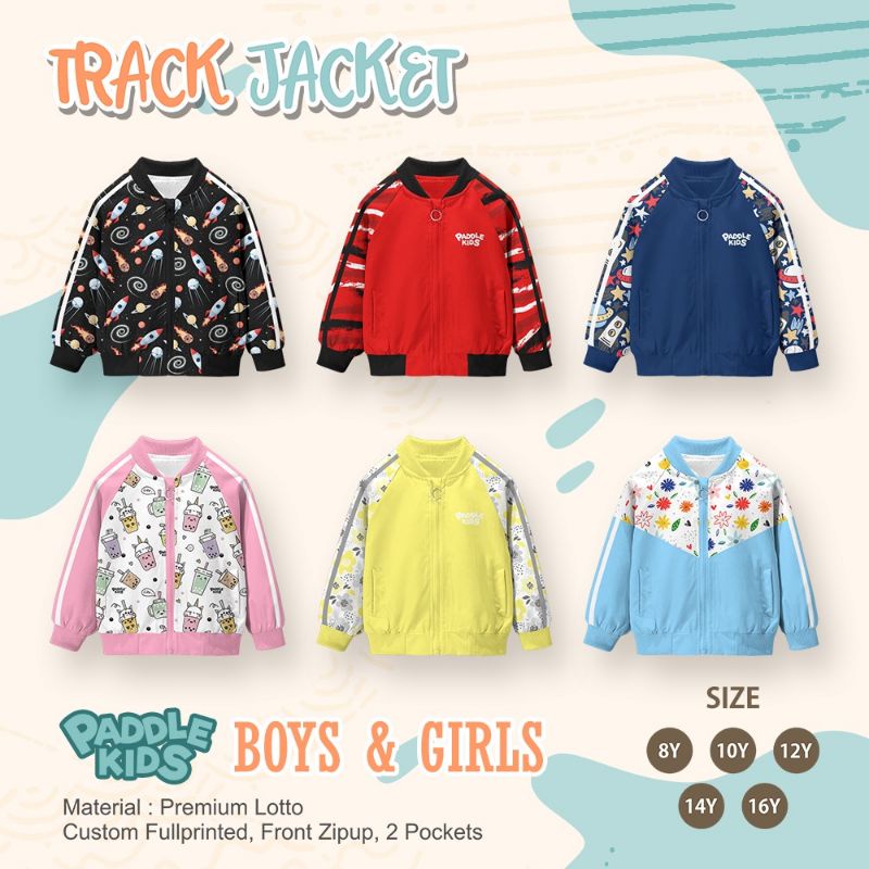 Track Jacket paddle kids boys and girls size Junior 8-16 y Jaket astronot by paddlekids