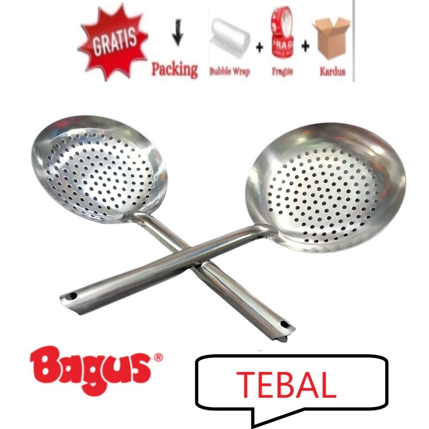 Saringan / Serok Gorengan Stainless Tebal Bolong-Bolong