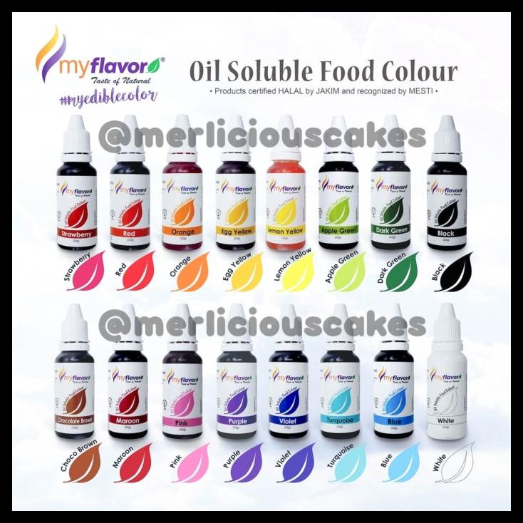 

TERBARUU!! My Flavor 16 Pcs Oil Food Color Set Food Colour Pewarna Makanan TERLARIS