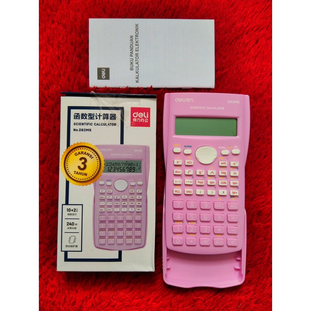 

DELI SCIENTIFIC CALCULATOR - KALKULATOR ILMIAH DELI D82MS - PINK