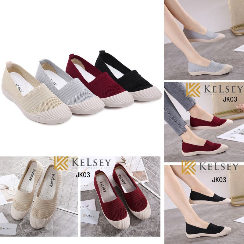 Kelsey Sepatu Slip On Wanita JK03 Sepatu Flat Wanita