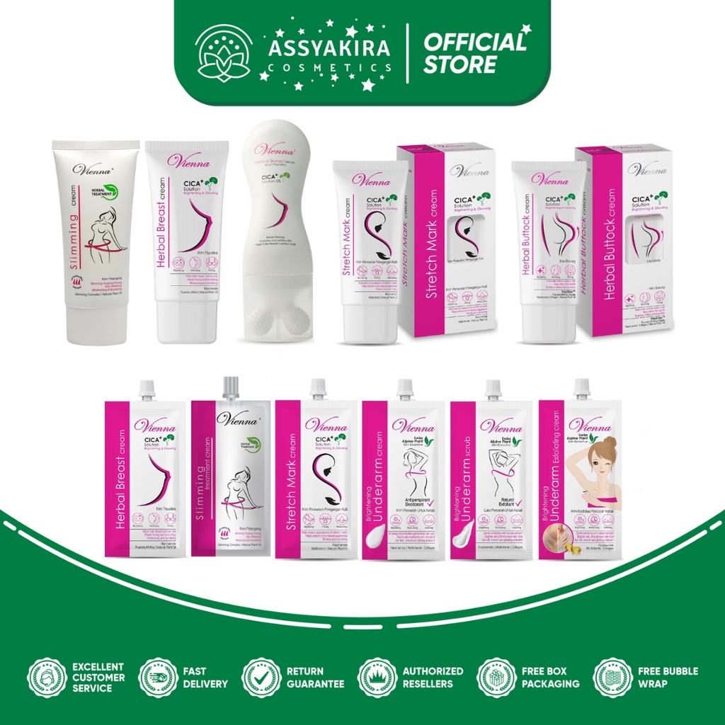 Vienna Breast Cream | Slimming Cream | Strech Marcks Cream | Serum Pembesar Pengencang Payudara | Underarm Treatment