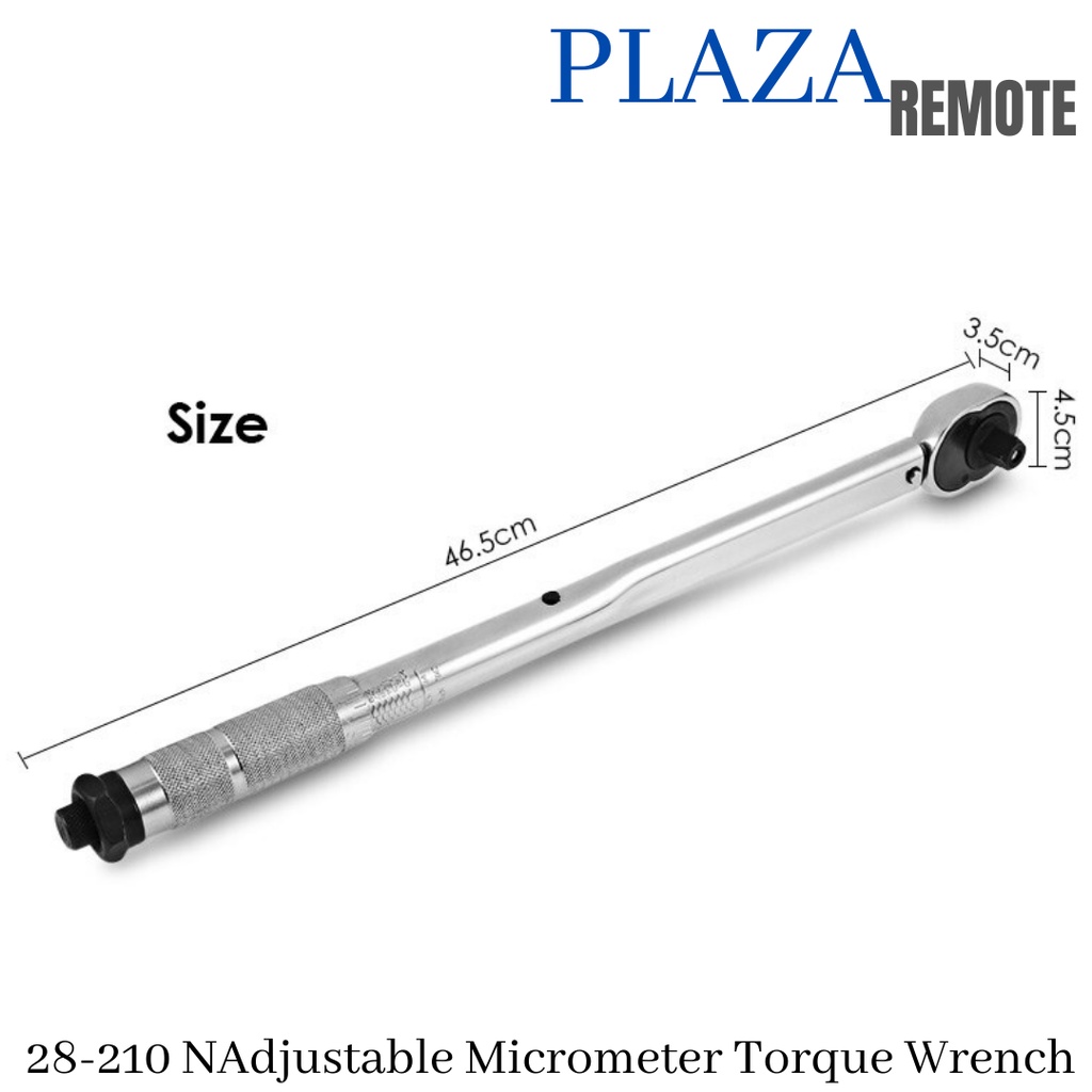 Adjustable Micrometer Torque Wrench SPANNER Hand Tool DUAL BULAK BALIK 28 - 210 N