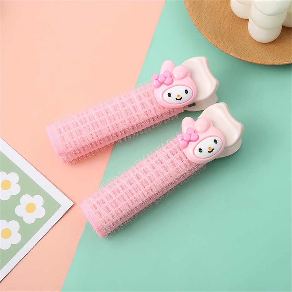 2pcs Klip Penjepit Poni Rambut Motif Kartun Untuk Wanita