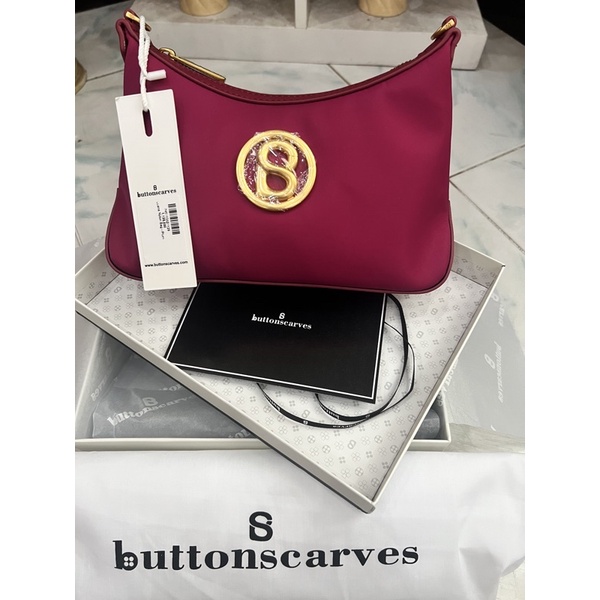 Buttonscarves Luana Nylon Bag - PLUM
