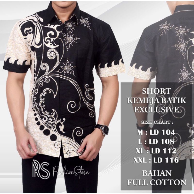 Baju Batik M L XL XXL JUMBO NEW ARRIVAL DISTRO BATIK HRB026 BATIK NOTOARTO HITAM MANIS /kemejabatik/batikmurah/batikkombinasiKemeja Batik Pria Moderen Lengan Pendek Motif Hitam Manis-ABL HB