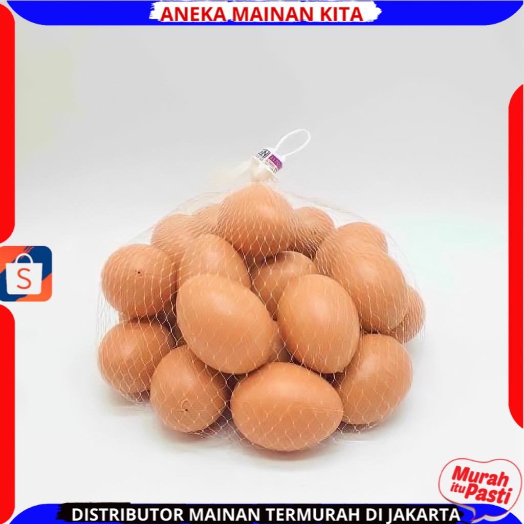 ( BISA COD ) PROMO 1 PACK ISI 20PCS MAINAN ANAK TELUR AYAM TELUR TELURAN PLASTIK / MAINAN MASAK MASAKAN