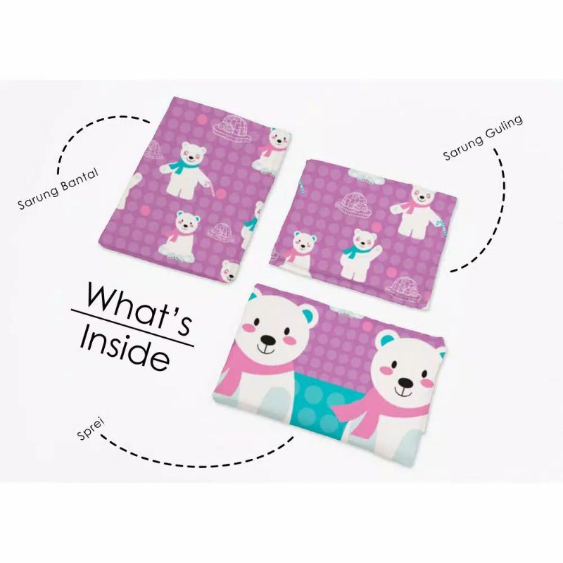 sprei lady rose/sprei karakter/sprei polar bear uk 120x200