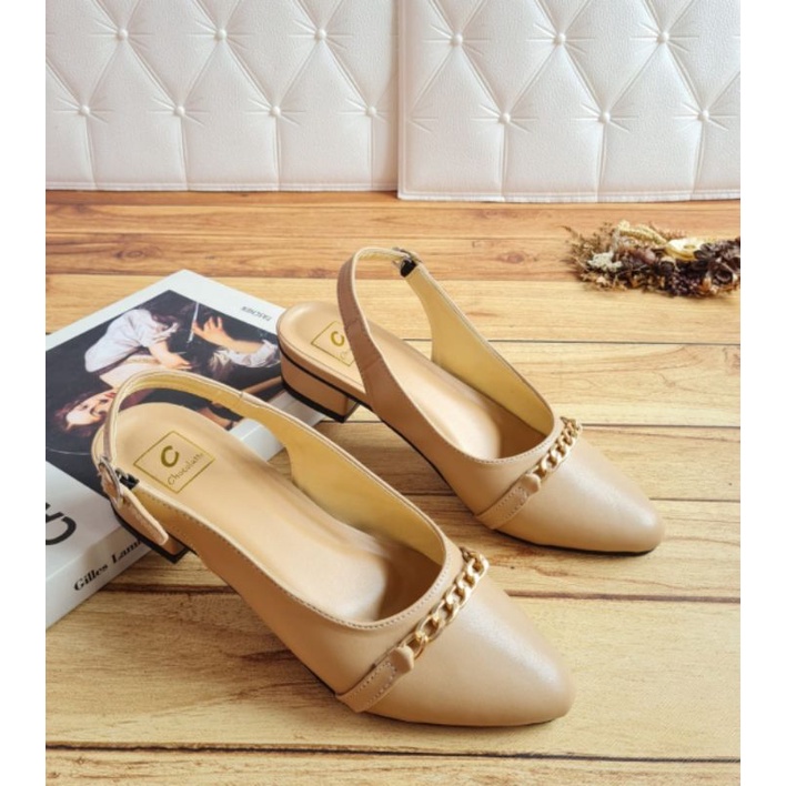 ABBUSHOES AG 08 sendal bapau tali rantai mules 3cm