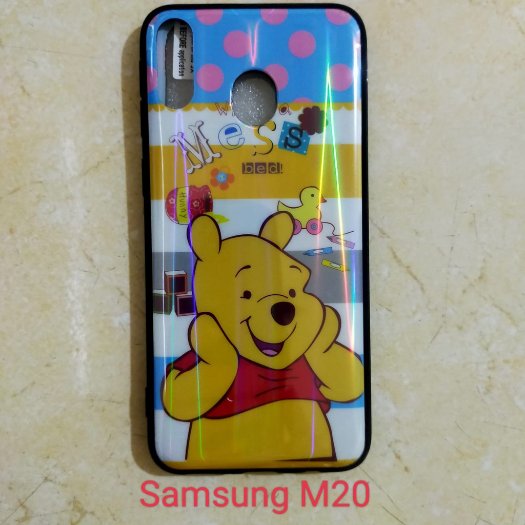 case Winnie the Pooh + TG  samsung M20