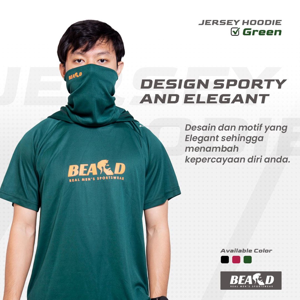 Baju Kaos Pria Beard Kurta Jersey Drift Olahraga  Lari, Jogging Hoodie Menyerap Keringat Pakaian Lari Nyaman Dan Kekinian