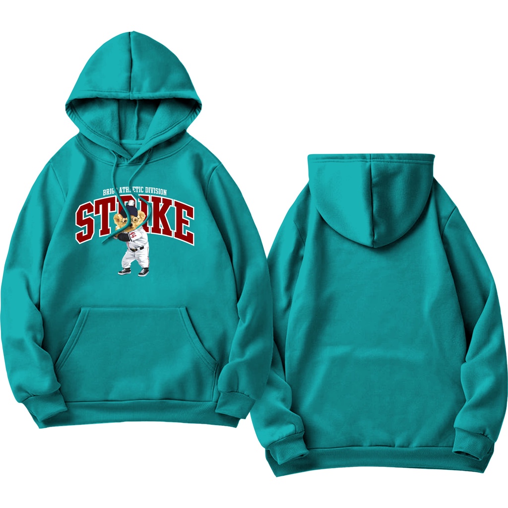 BRIGO Jumper Hoodie BERUANG STRIKE II Sweater Hoodie BRIGO Sablon DTF Fleece Cotton II SIZE  M-XXL (Pria &amp; Wanita) Free stiker&amp;Gantungan Kunci