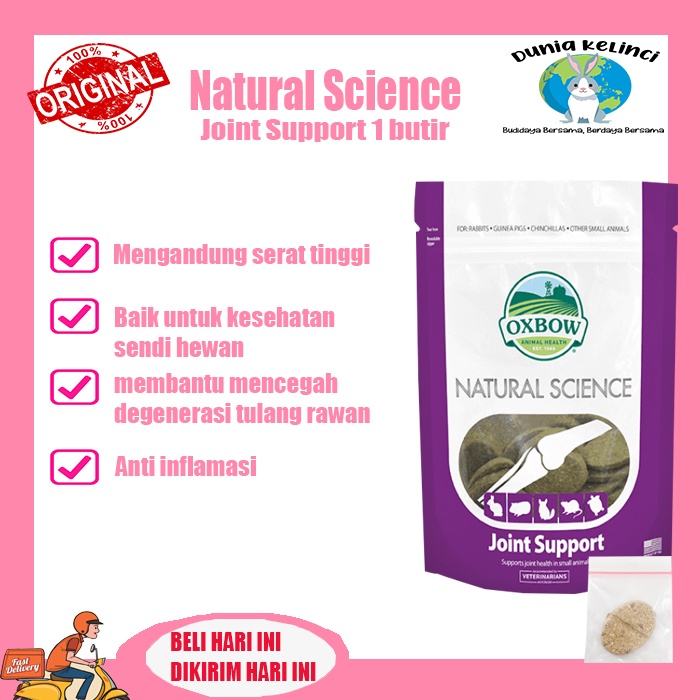 VITAMIN KELINCI OXBOW NATURAL SCIENCE JOINT SUPPORT 1 BUTIR HAMSTER